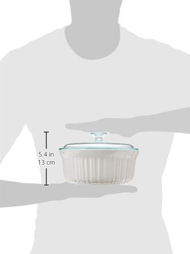 CorningWare French White 10-Pc Ceramic Bakeware Set with Lids Chip and Crack Resistant Stoneware Baking Dish, Microwave, Dishwasher, Oven, Freezer and Fridge Safe
