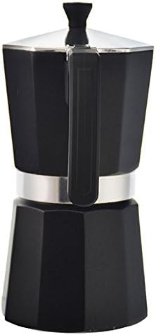 GROSCHE Milano Stovetop Espresso Maker Moka Pot Cuban Coffee Maker Stovetop Coffee Maker Moka Italian Greca Brewer Percolator | 6 Espresso Cup, Black