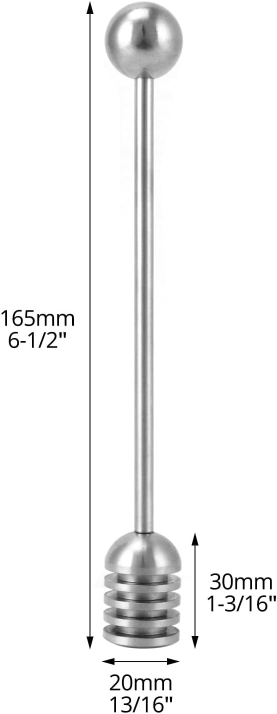 QWORK Stainless Steel Honey and Syrup Dippers, 6.3 Inches, Rust-Resistant, Convenient to Clean, Dishwasher-Safe, Ideal for Drizzling Honey, Syrup, Coffee, and More, 2 Pcs