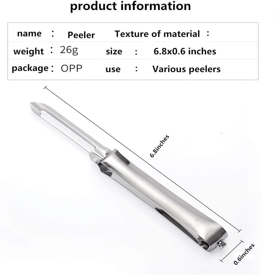 Aniso Kitchen vegetable peeler Stainless steel rotary peeler for vegetable and carrot fruit,with ergonomic safety and control handle-Dishwasher Safety