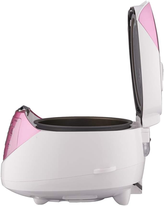 CUCKOO CR-0631F 6-Cup (Uncooked) / 12-Cup (Cooked) Micom Rice Cooker with Nonstick Inner Pot, 7 Menu Modes, LCD Display, Fuzzy Logic Tech, Auto Clean (White/Pink)