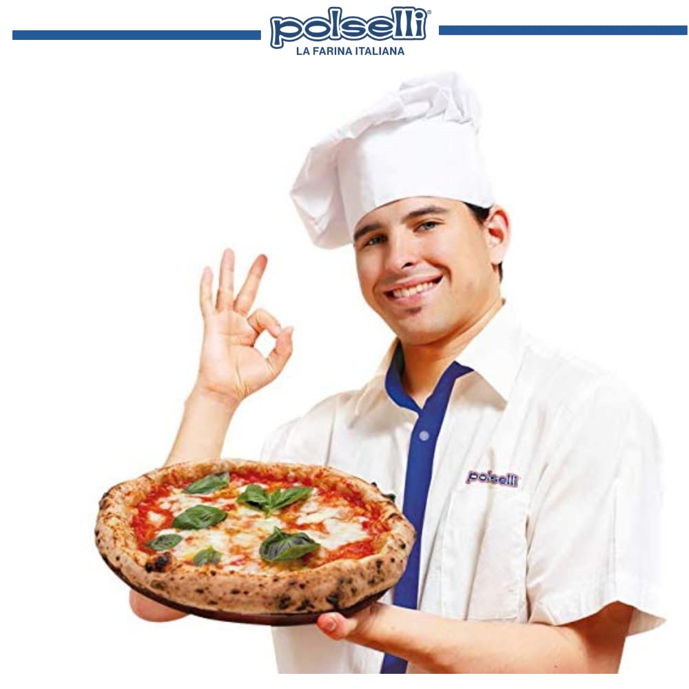 POLSELLI Classica, Tipo 00 Double Zero Flour for Pizza, Bread, Pastas, and more, All Natural, European, Unbleached, Unbromated, No Additives, Formulated for a 8+ hour rise, (25 kg) 55 lbs