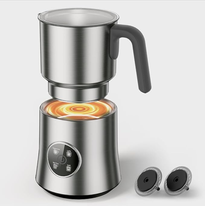 Milk Frother and Steamer, 30.44Oz./900ML Stainless Steel Jug