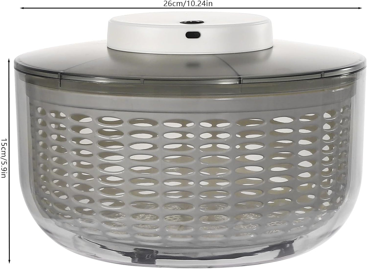 6L Electric Salad Spinner, Large Lettuce spinner, Fruit Vegetable Washer Dryer, Salad Dryer,Fruit Salad Washer for Home Kitchen Washing & Drying Leafy Vegetables