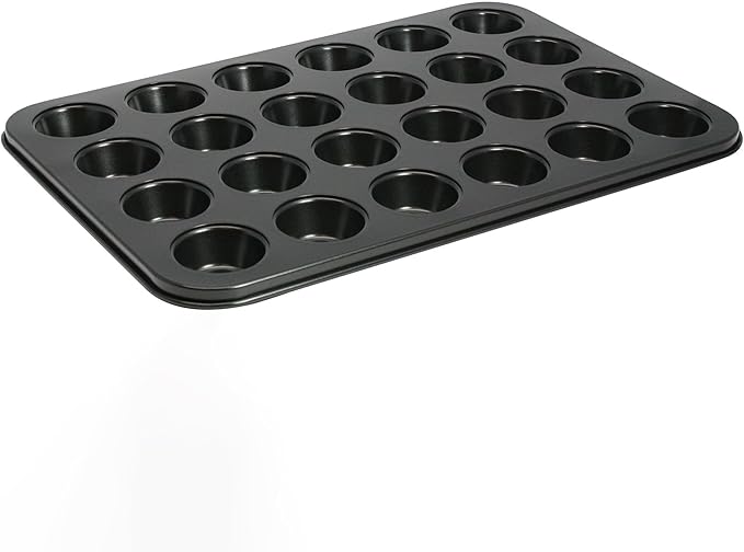 Winco 24-Cup Non-stick Mini-Muffin and Mini-Cupcake Pan, Tin Plated