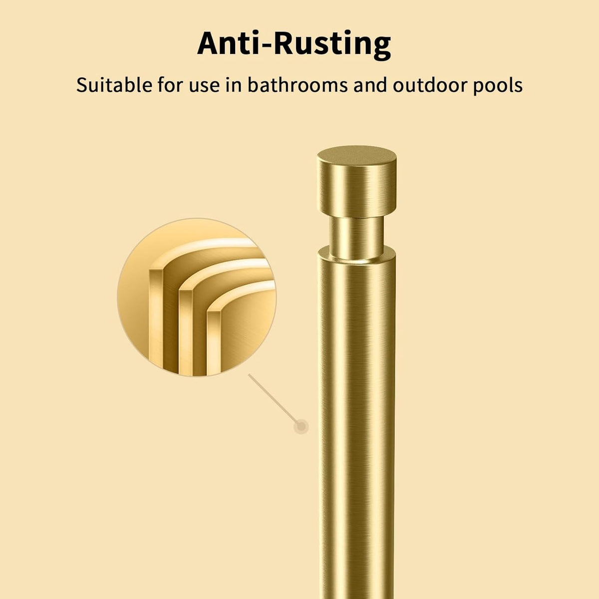 Paper Towel Holder Countertop, Paper Towel Holder with Weighted Base Non Slip, Standing Paper Towel Roll Holder for Kitchen Bathroom, Easy One-Handed Operation, Stainles Steel (Gold)