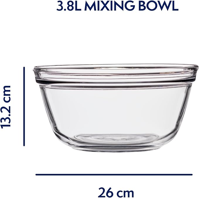 Anchor Hocking Glass Mixing Bowl, 4-Quart
