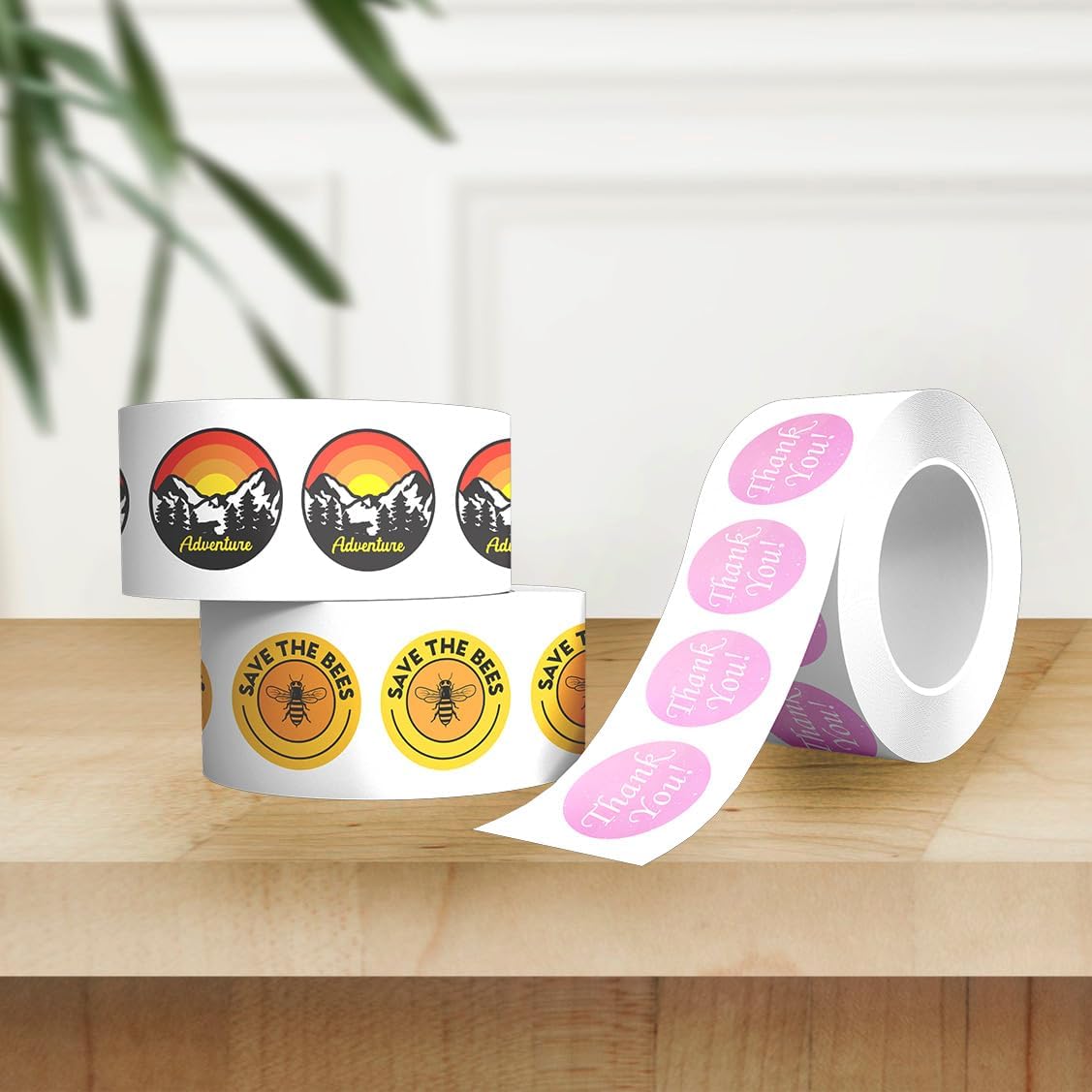 Custom Stickers Label Rolls, Build Your Own Stickers/Labels Any Design Premium Gloss BOPP Custom Sticker, Personalized Stickers for Business Logo, Custom Printed Sticker Labels 50+