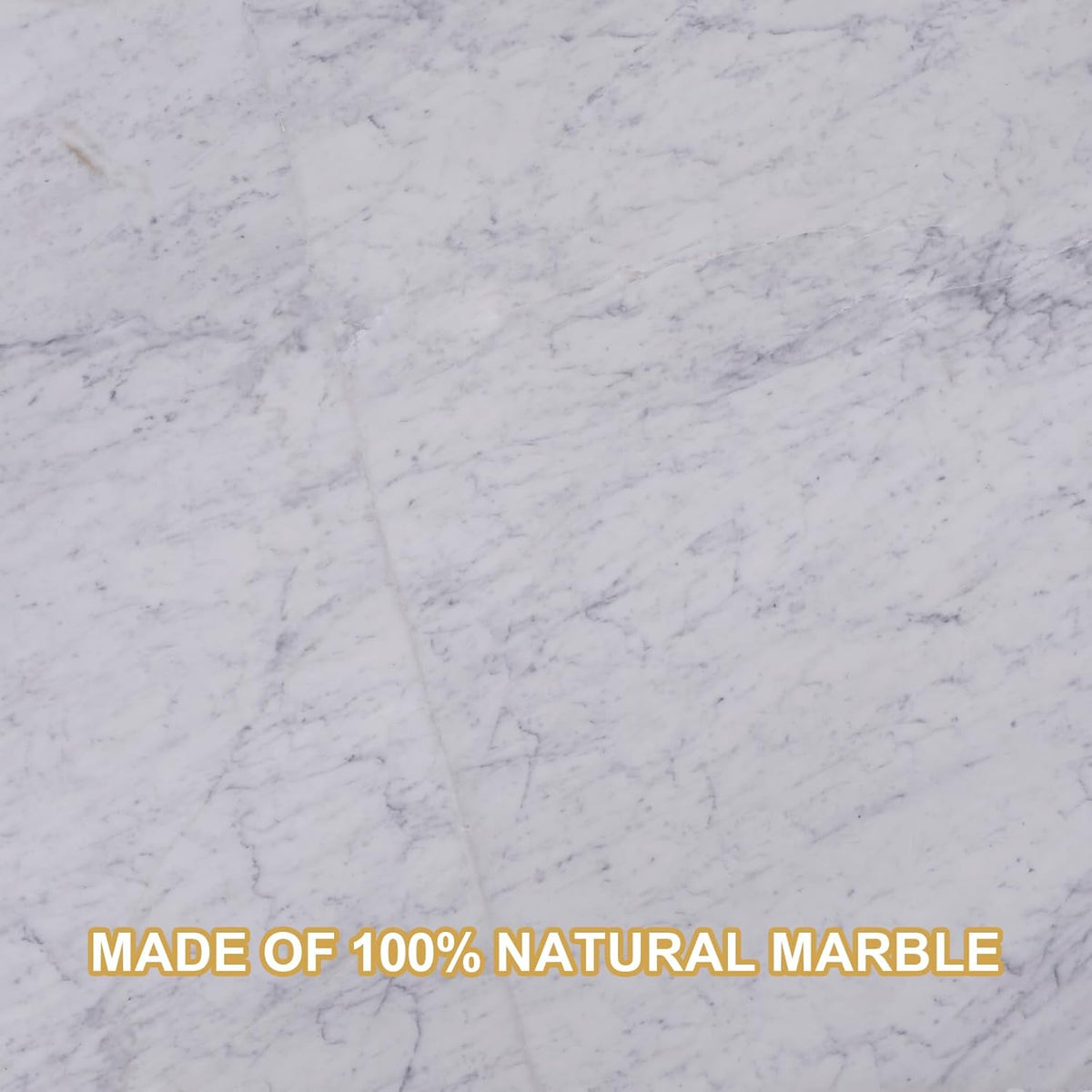 Koville Carrara Marble Paper Towel Holder Countertop, 6“ Genuine Stone Paper Towel Holder Stand for Kitchen Storage, for Standard or Jumbo-Sized Rolls