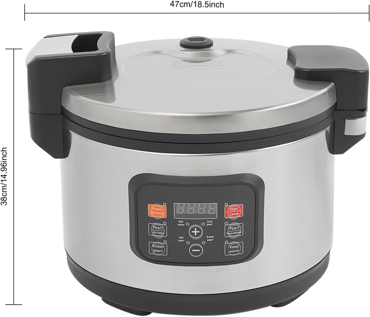 Commercial Boba Pearl Cooker 12L Tapioca Maker, Automatic Non-Stick Bubble Tea Cooker with Smart Touchscreen for Boba Tea, Milk Tea, and Sago Pearl Drinks 110V