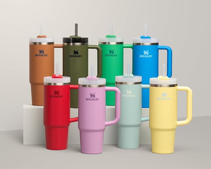STANLEY Quencher H2.0 Tumbler with Handle and Straw 30 oz | Flowstate 3-Position Lid | Cup Holder Compatible for Travel | Insulated Stainless Steel Cup | BPA-Free |Toast