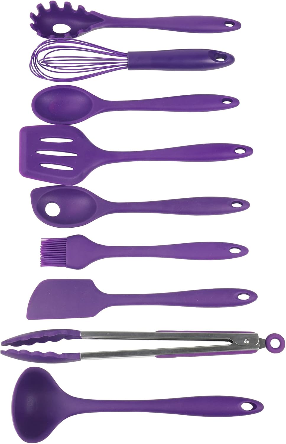 Chef Craft Premium Silicone Spaghetti/Pasta Fork, 11.5 inch, Purple