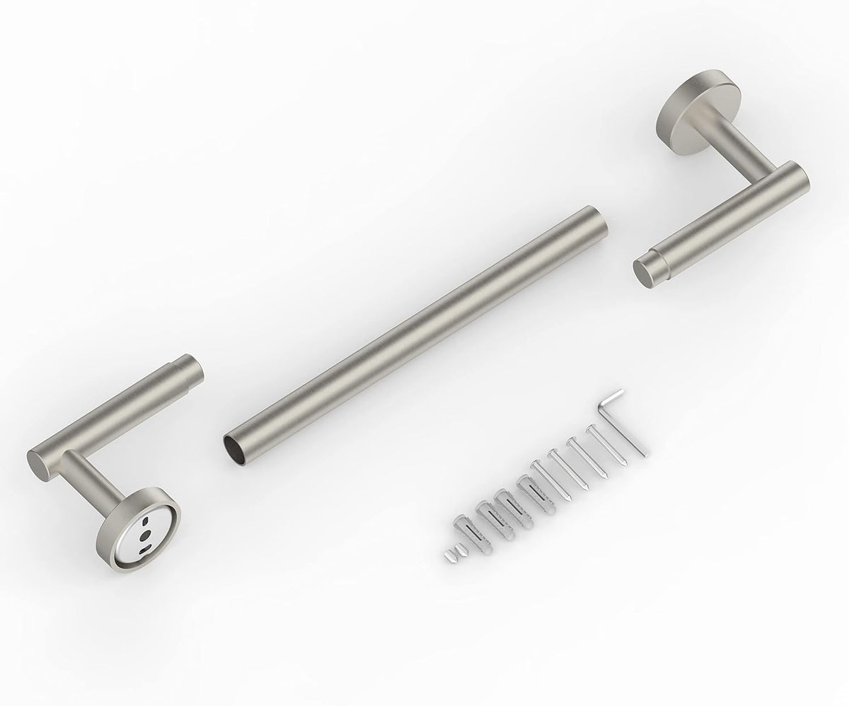 18 Inches Brushed Grey Towel Bar for Bathroom Kitchen Hand Towel Holder Dish Cloths Hanger SUS304 Stainless Steel RUSTPROOF Wall Mount (Brushed Grey 18-inch)