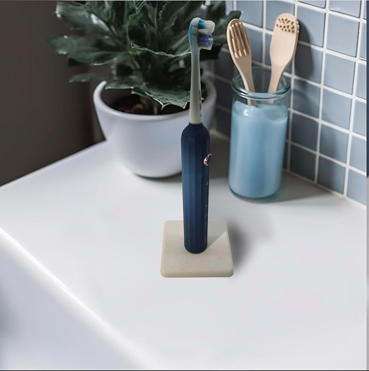 Mucco Water Absorbing Stone Tray for Sink, Premium Diatomaceous Earth Soap Holder Dish,Water Absorbent Diatomite Coasters, Fast Drying Stone Sink Tray for Hand soap & Cups & Drinks Bottles