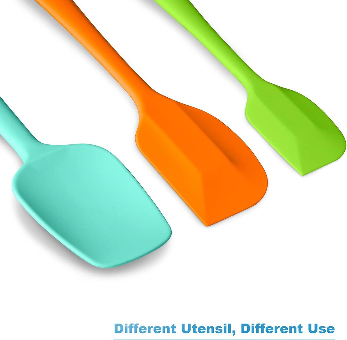 Silicone Spatula 3-piece Set, Ergonomic Handle High Heat-Resistant Spatulas, Non-stick Rubber Spatulas with Stainless Steel Core