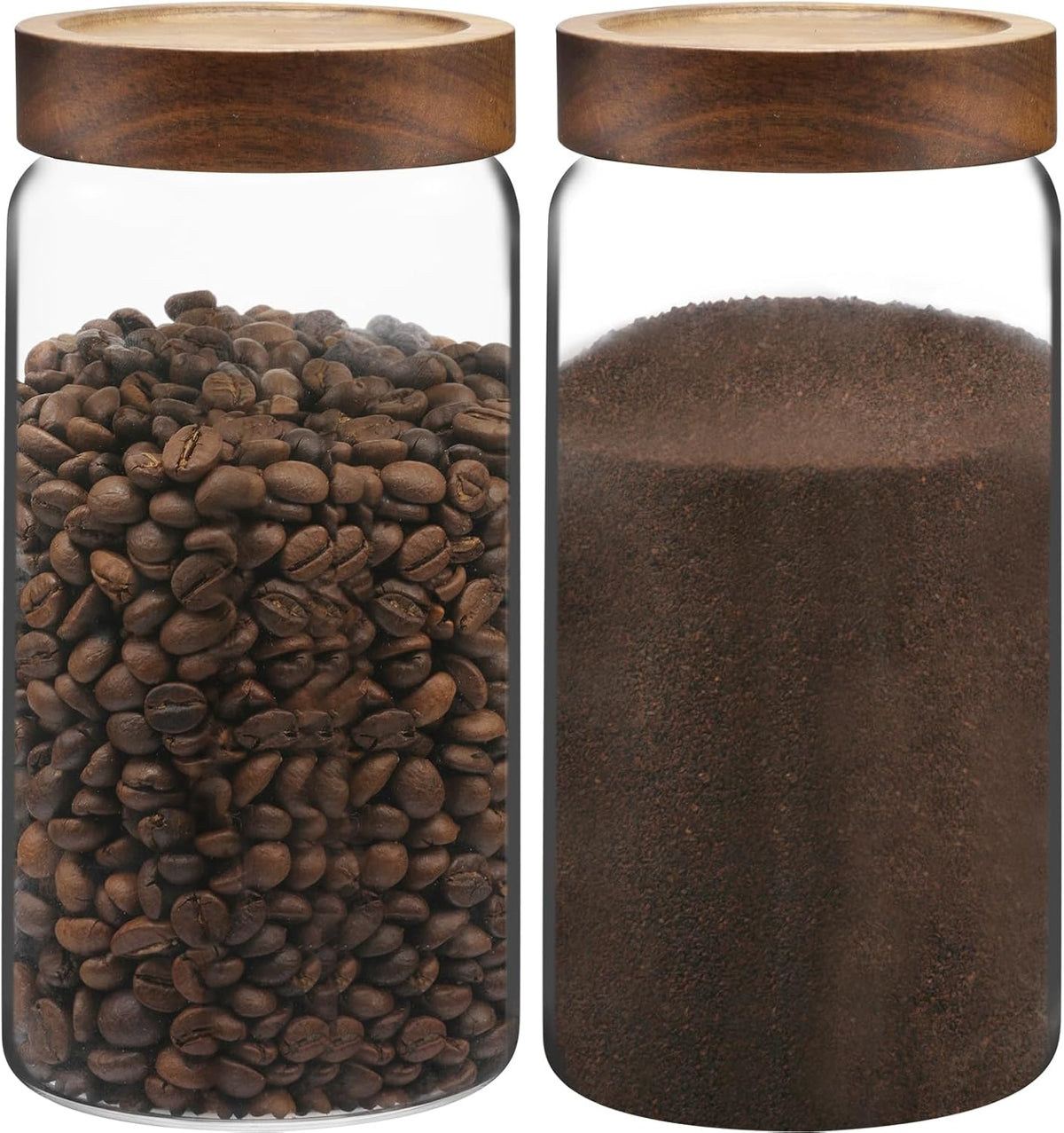 Glass Jar with Screw Top Lid 37oz Borosilicate Glass Spice Jars Seasoning Containers Kitchen Glass Food Storage Canisters for Pantry Liquid Tea Bath Salts Fermenting