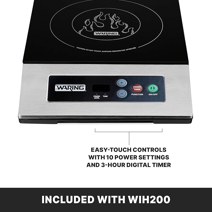 Waring Commercial Light-Duty Commercial Induction Range, 120V, 1800W