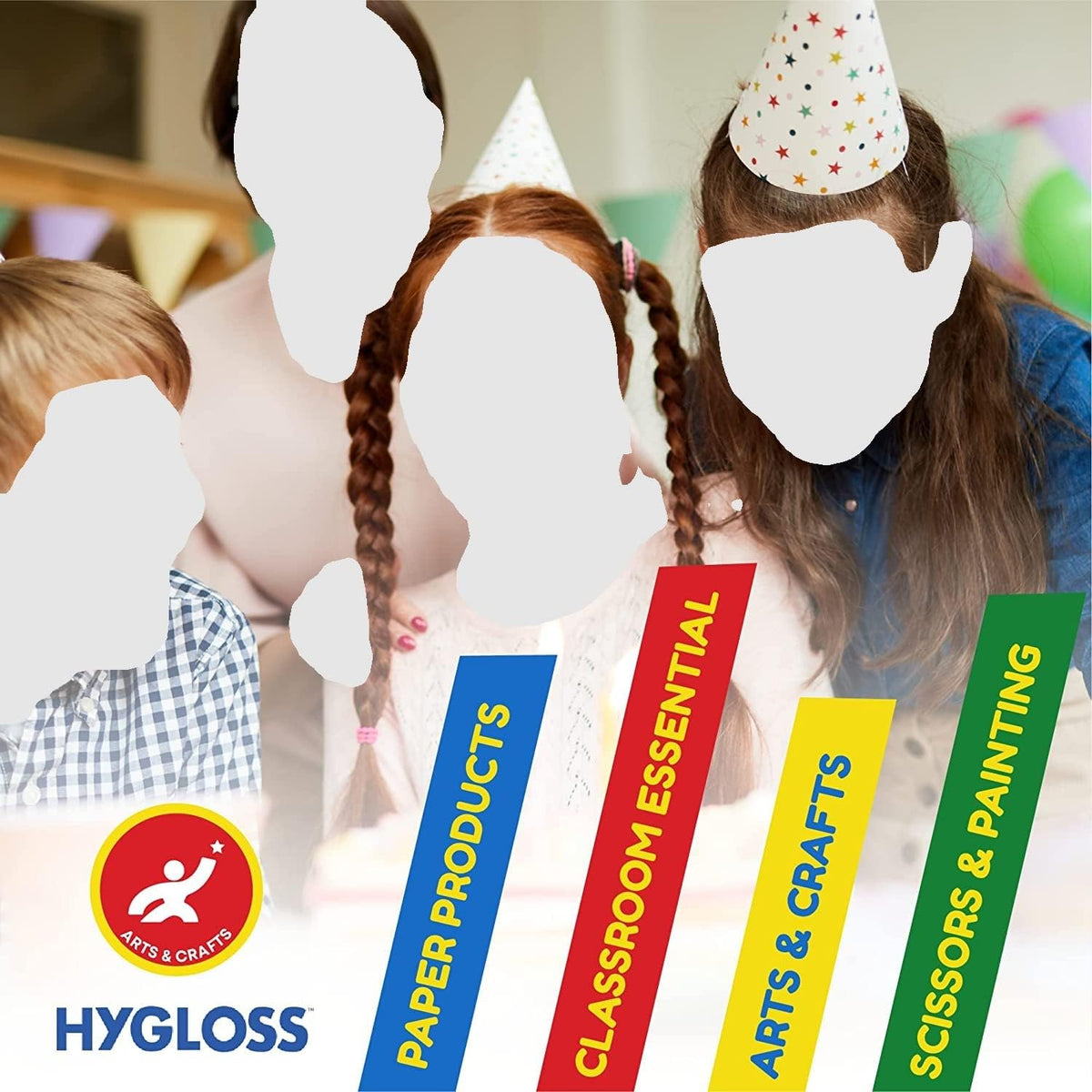 Hygloss Products 9" Uncoated White Paper Plates Bulk, 9 Inch, 300 pack, Disposable Plates For Food, Dessert Or Crafts