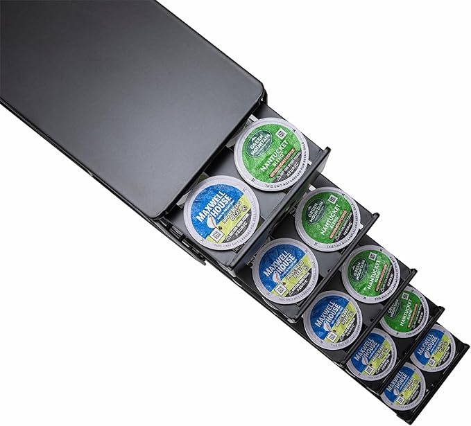 FlagShip K Cup Organizer for Keurig Pod Drawer Large Mullti Tier Coffee Pod Holder(70 Pods Capacity)