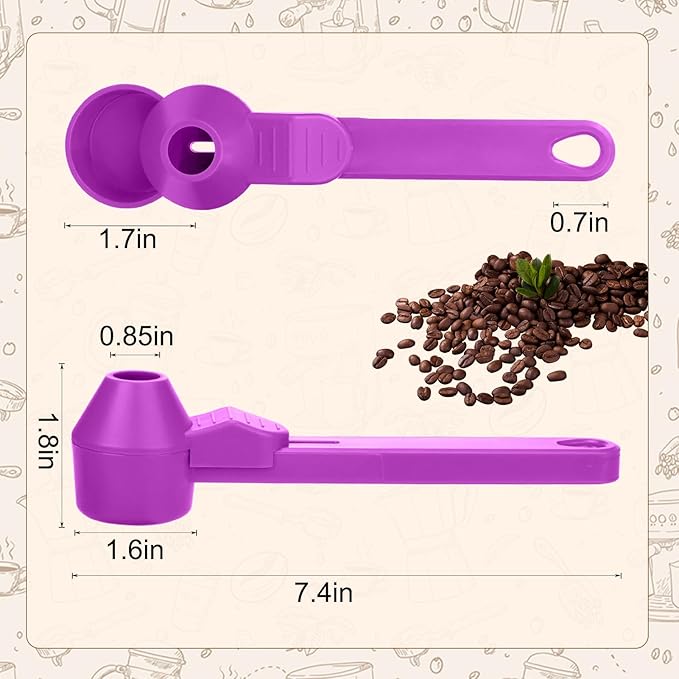 Palksky Coffee Scoop & Funnel for Reusable K Cup Refillable Coffee Pods,2 Tablespoon Coffee Measuring coffee Scooper,1PCS(Purple)