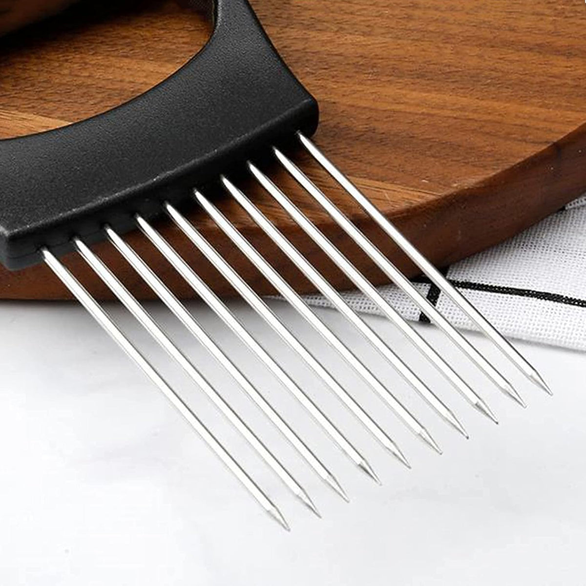 Cookwise Onion, tomato, lime, potato, meat, vegetable holder and slicer. Cool kitchen gadget cutter, nice chef gift