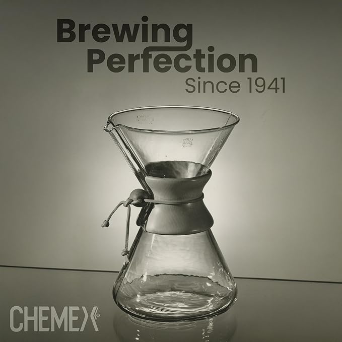 Chemex Pour-Over Glass Coffeemaker - Classic Series - 8-Cup - Exclusive Packaging