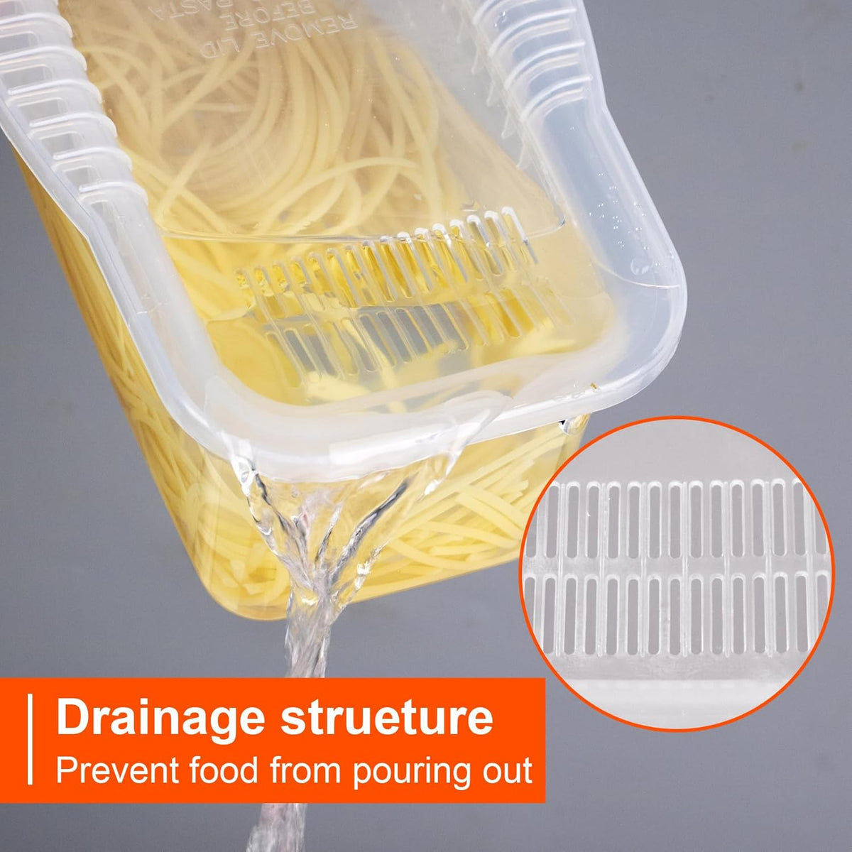 Microwave Pasta Pot with Strainer Lid & Measuring Cup Clip Quickly Cook 1-4 Servings-No Mess, Sticking or Waiting For Boil, Pasta Cooker in Microwave for Dorm Kitchen Office College Essential