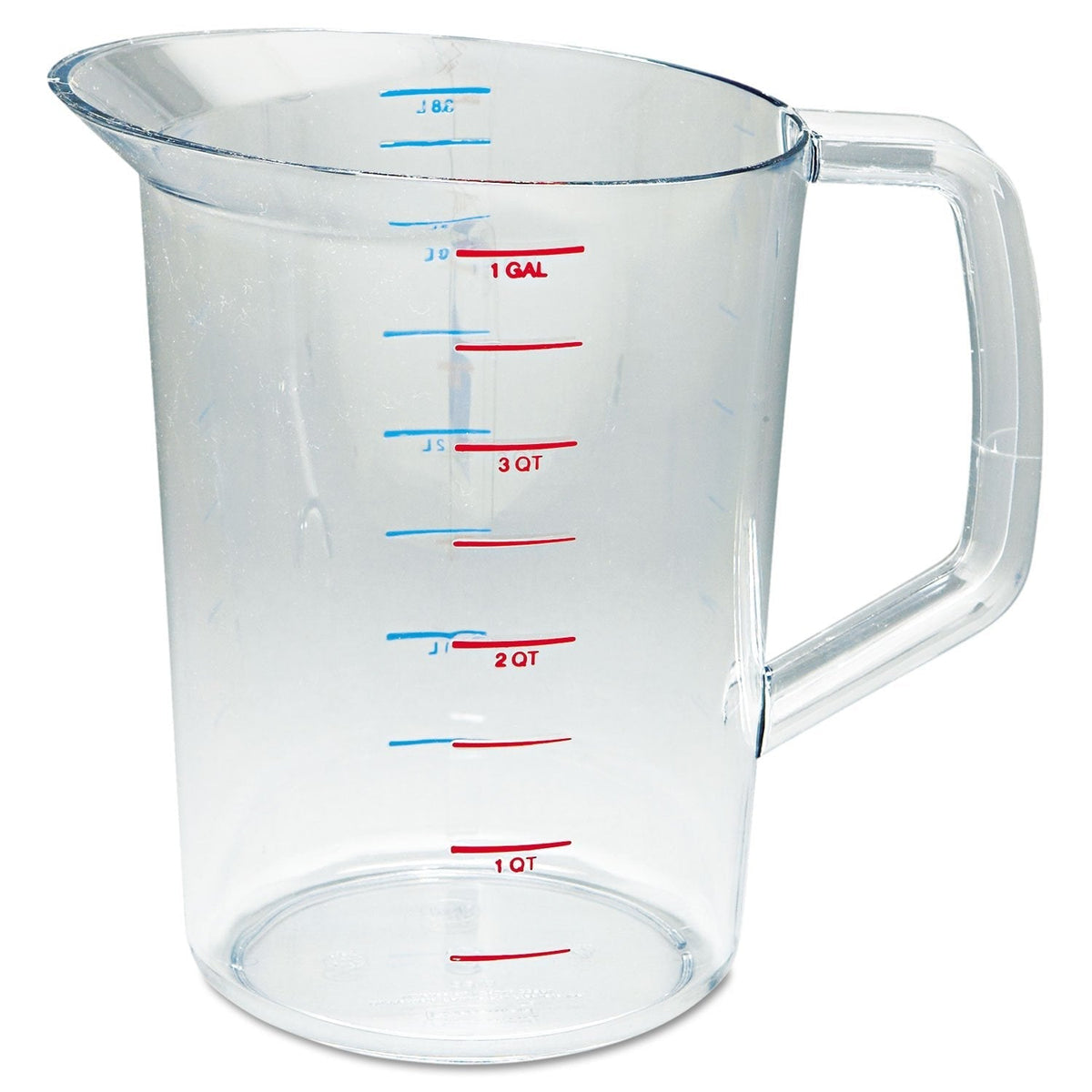 Rubbermaid Commercial Products Bouncer Clear Measuring Cup, 16-Cup/4-Quart, Clear, Strong Food Grade, Easy Read for Liquid/Dry Ingredients, for Home/Professional Kitchen
