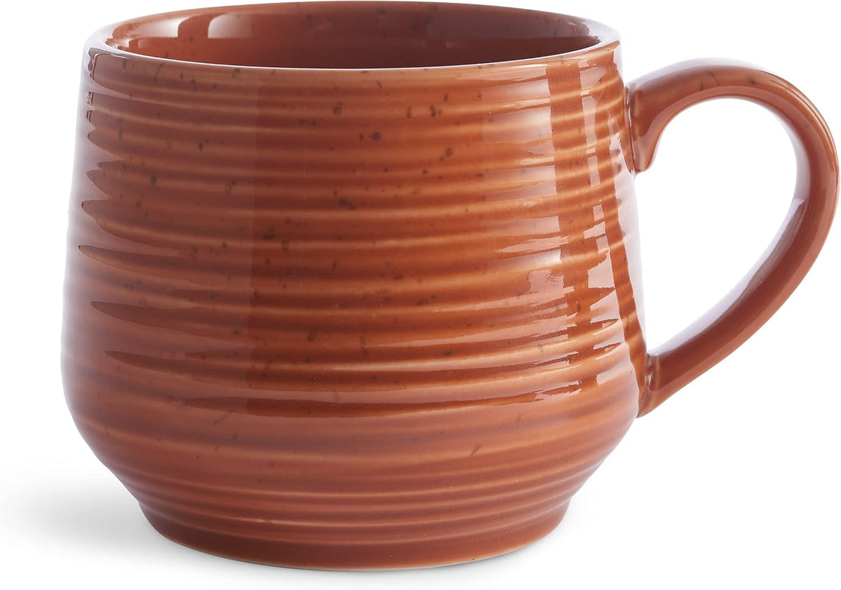 Sango Siterra Painter's Palette 17.5 oz. Assorted Color Stoneware Mug Set β Service for 4, Earthy Reactive Glaze, Microwave & Dishwasher Safe, for Everyday Dining & Entertainment