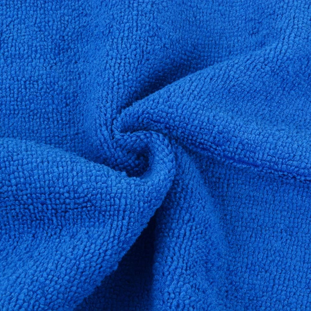 SINLAND Absorbent Microfiber Dish Cloths for Washing Dishes Best Kitchen Cloths Cleaning Cloth with Poly Scour Side 12Inchx12Inch 5 Pack Dark Blue