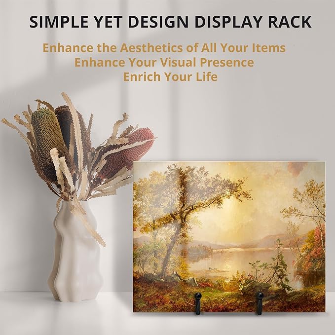 3 Pack 4.5inch YCLYC Picture Stands for Display, Black Metal Plate Stands for Display - Decorative Plate Stand, Plate Holder Display Stand, Picture Frame Stand - Plate Display Stands for Picture Stand