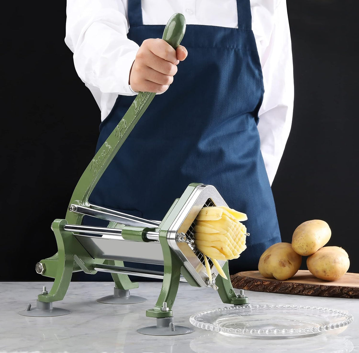 New Star Foodservice 37364 French Fry Cutter Replacement Pushing Plate, 1/4", Metallic