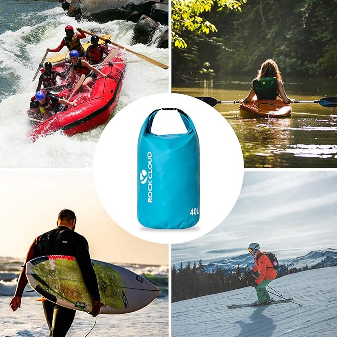 ROCK CLOUD Dry Bag Waterproof 20L Dry Sack for Kayaking Rafting Boating Beach Surfing Swimming Canoe Camping Hiking Fishing Ski, Yellow