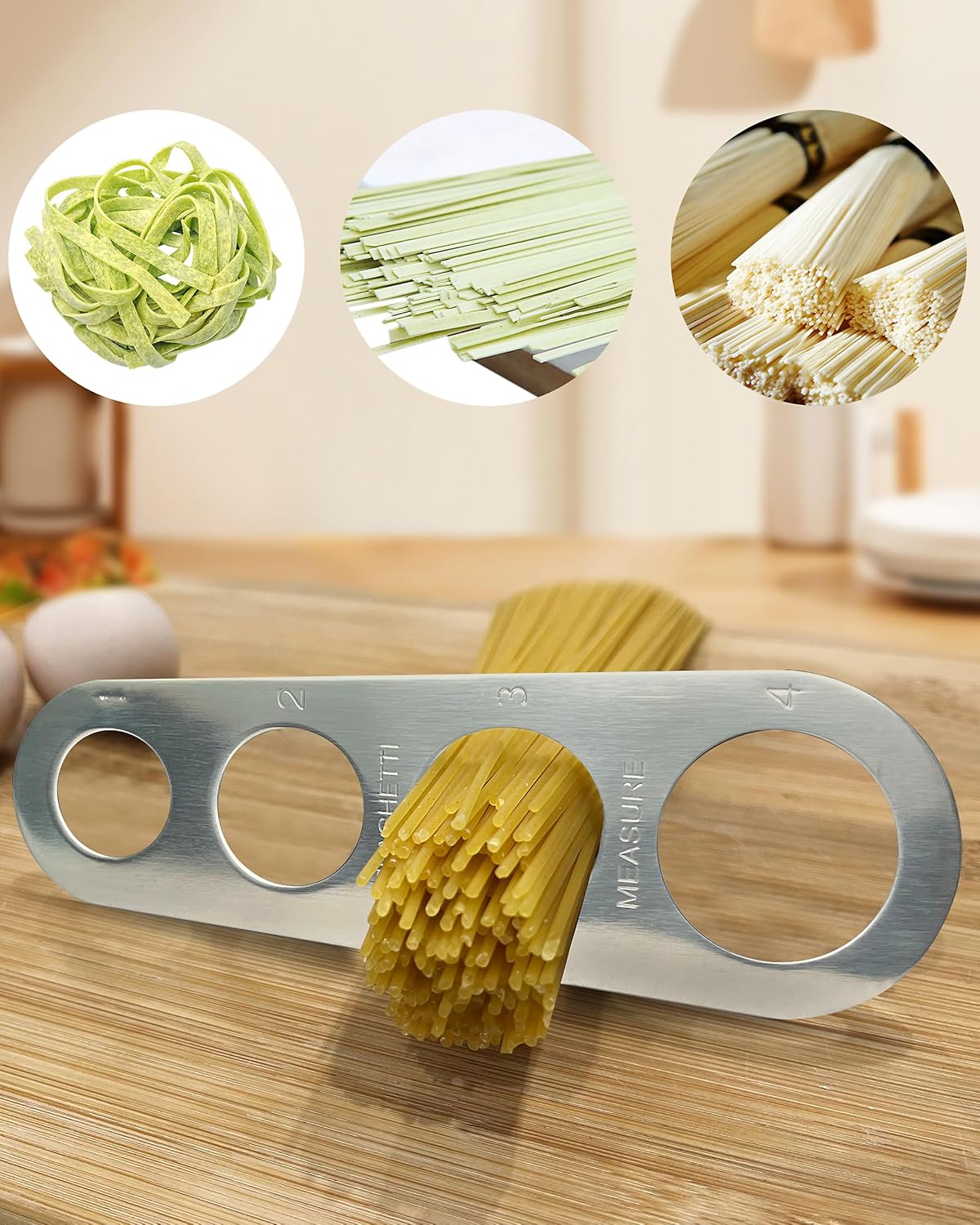 Stainless Steel Spaghetti Measurer Tool YQBOOM 2Pcs Pasta Portion Tool Measuring Tool for Cooking Spaghetti Noodles