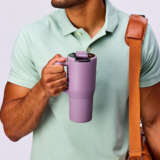 BrüMate Müv - 25oz 100% Leak Proof Insulated Coffee Mug with Handle & Lid - Stainless Steel Coffee Travel Mug - Double Walled Coffee Cup (Dark Aura)