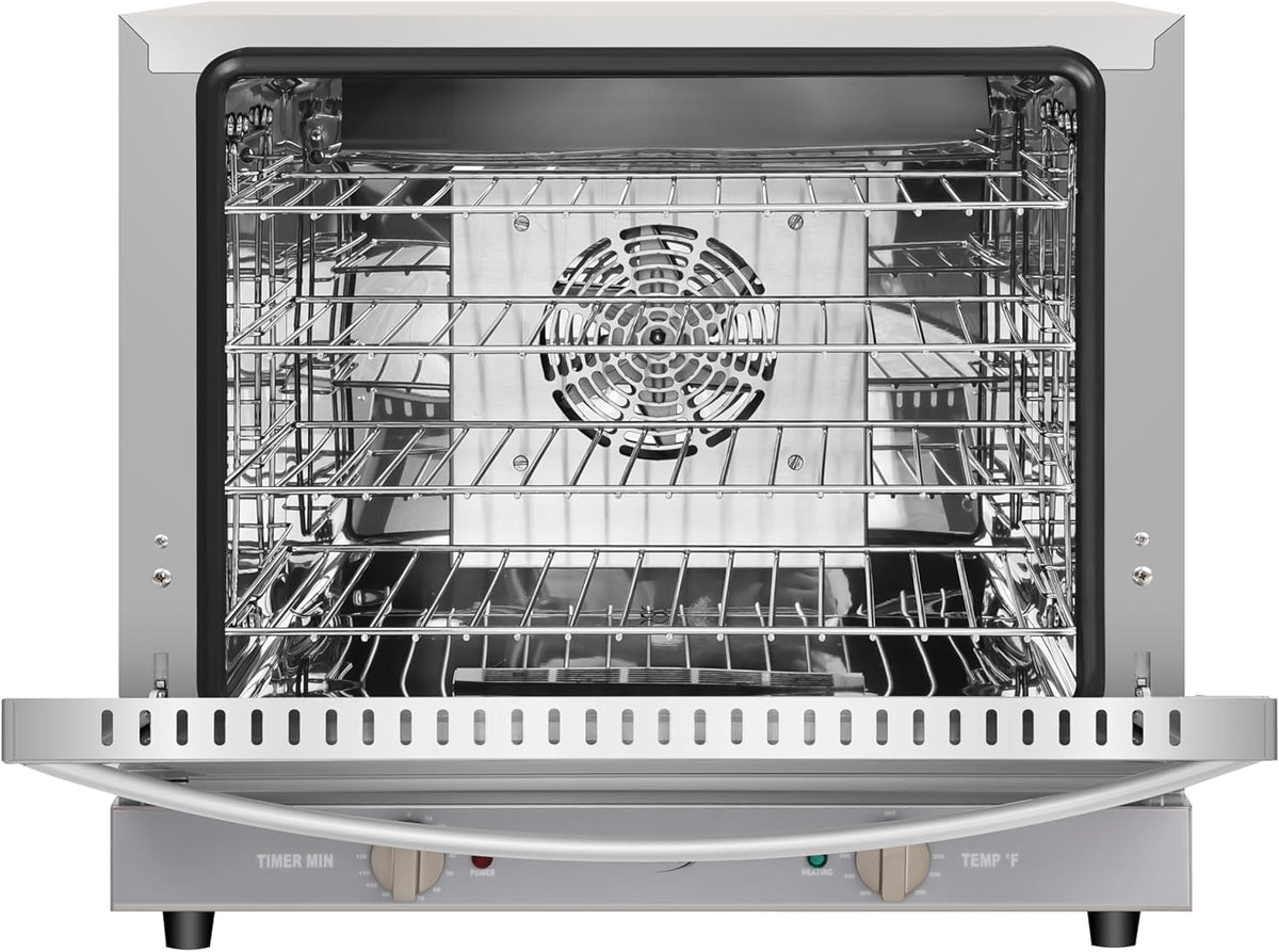 KoolMore 23 in. Countertop Convection Oven for Half-Size Pans with 4 Racks and 2800W of Power in Stainless-Steel - 208/240V, 2.3 cu. ft. ETL Listed (KM-CTCO220-23)