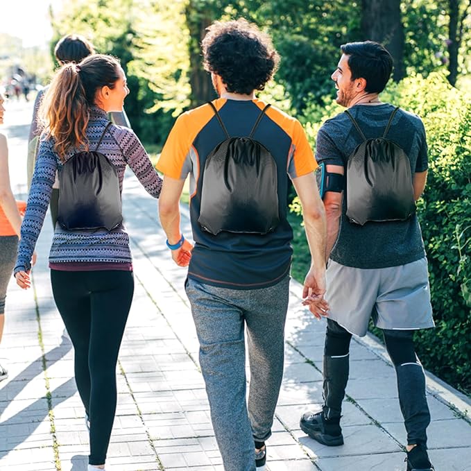 GoodtoU Drawstring Backpacks, Bags Bulk Nylon Backpack Draw String Back Bag Cinch Sack Gym Bag for Sport, Traveling, Team (20 Colors, 20Pcs)
