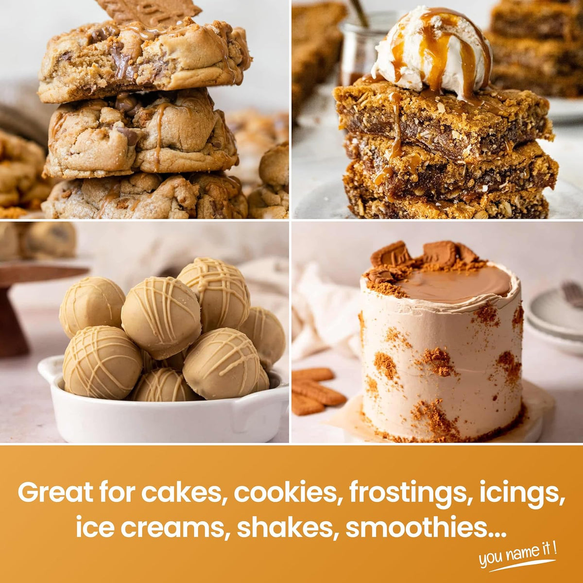 LorAnn Oils Cookie Butter Bakery Emulsion: True Essence, Ideal for Boosting Fruit Tones in Cakes, Cookies & Desserts, Gluten-Free, Keto-Friendly, Extract Substitute Essential for Your Kitchen, 4 Oz