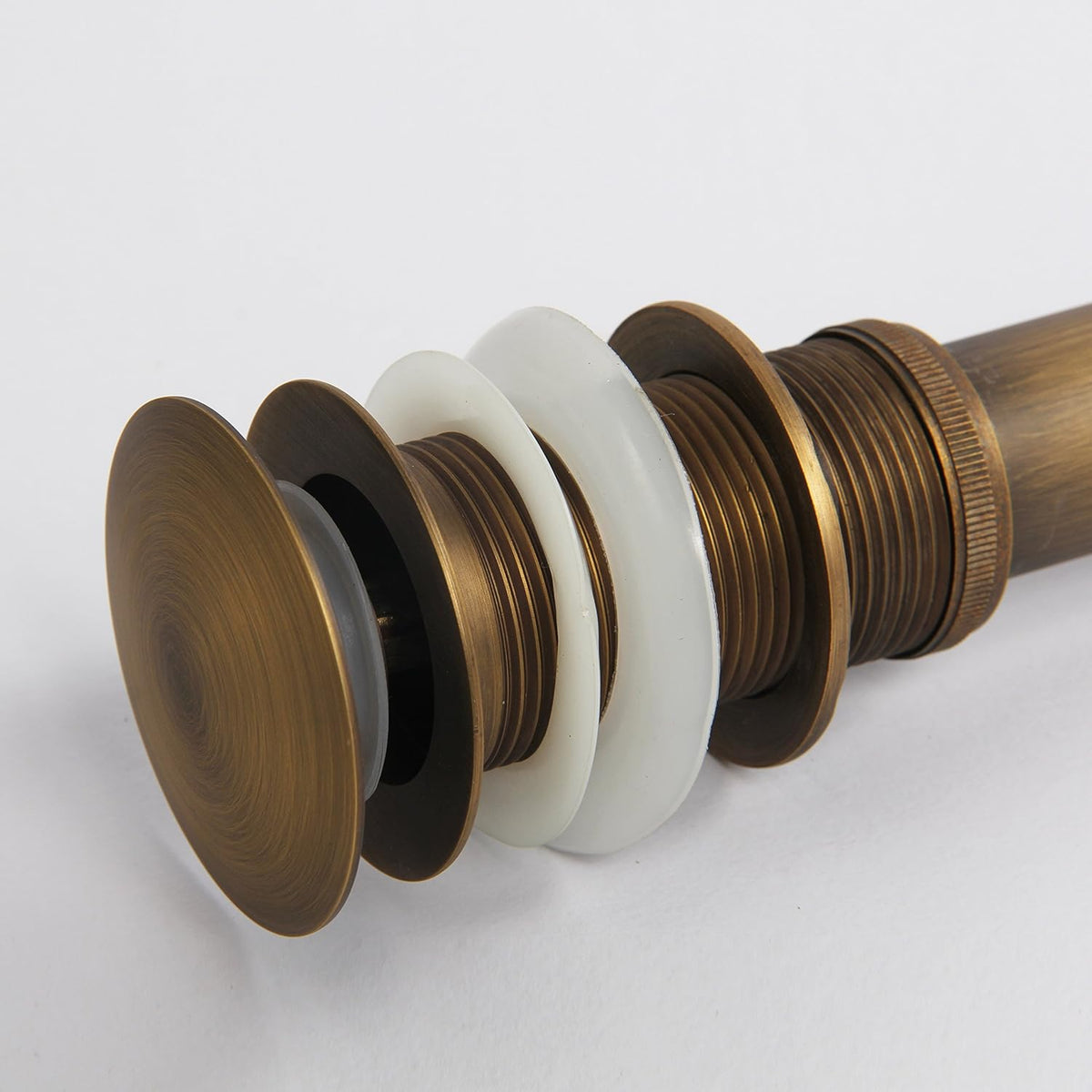 Bathroom Toilet Antique Solid Brass Pop up Drain Sink Drain Faucet Stopper Large Pop Without Overflow