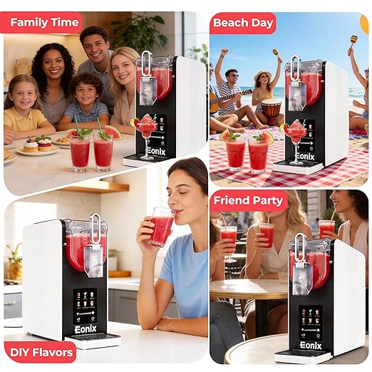 Slushie Machine No Ice Needed,64OZ Slushy Machine for Home with Auto-Clean Function,Commercial Frozen Drink Maker,6 Pre-Set Programs,LED Display,Frozen Margaritas,FrappĂ©s,Milkshake ï»ż