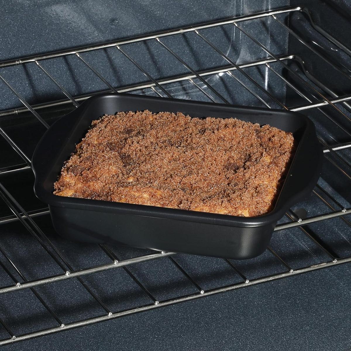 Oster Teston 8" Square Nonstick Carbon Steel Cake/Bake Pan - Matte Black