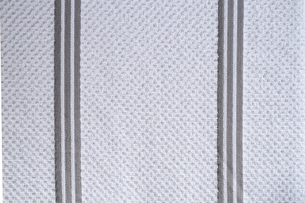 AMOUR INFINI Kitchen Towels Pack of 4 - Absorbent, Quick Drying Premium Cotton Tea Towel - Kitchen Linens 16x28 Inch Dish Towels with Hanging Loop (L.Grey)