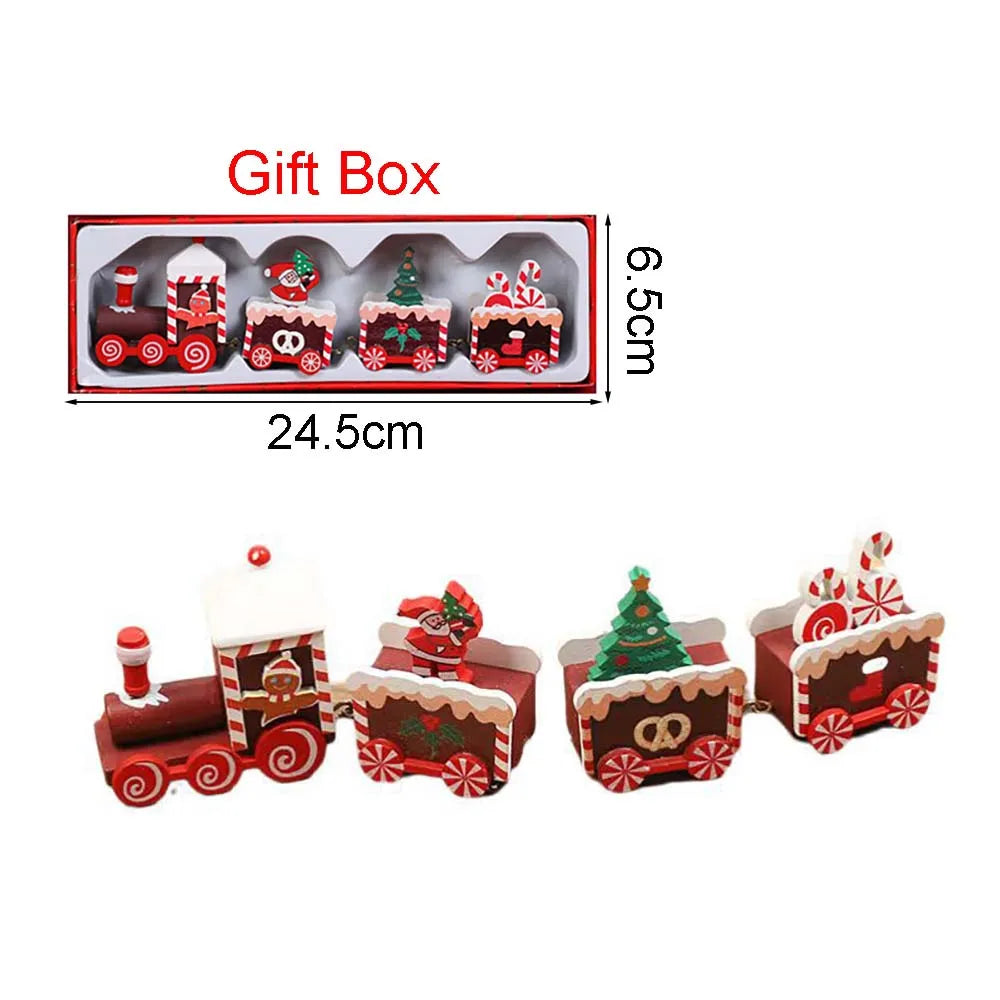 Christmas Wooden Moving Train Ornament