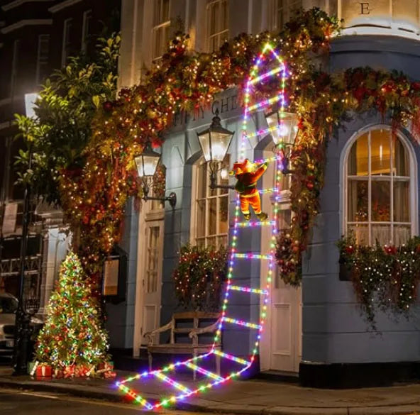 LED Santa Climbing Ladder Lights