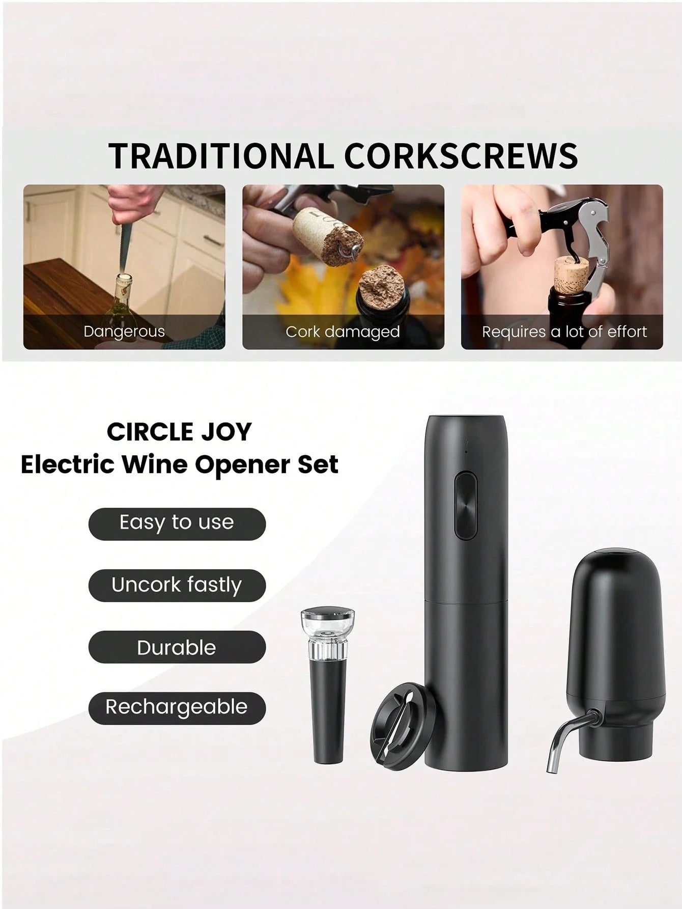 CLITON Electric Wine Opener Set