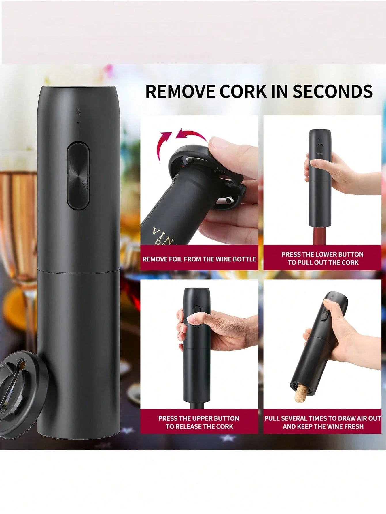 CLITON Electric Wine Opener Set