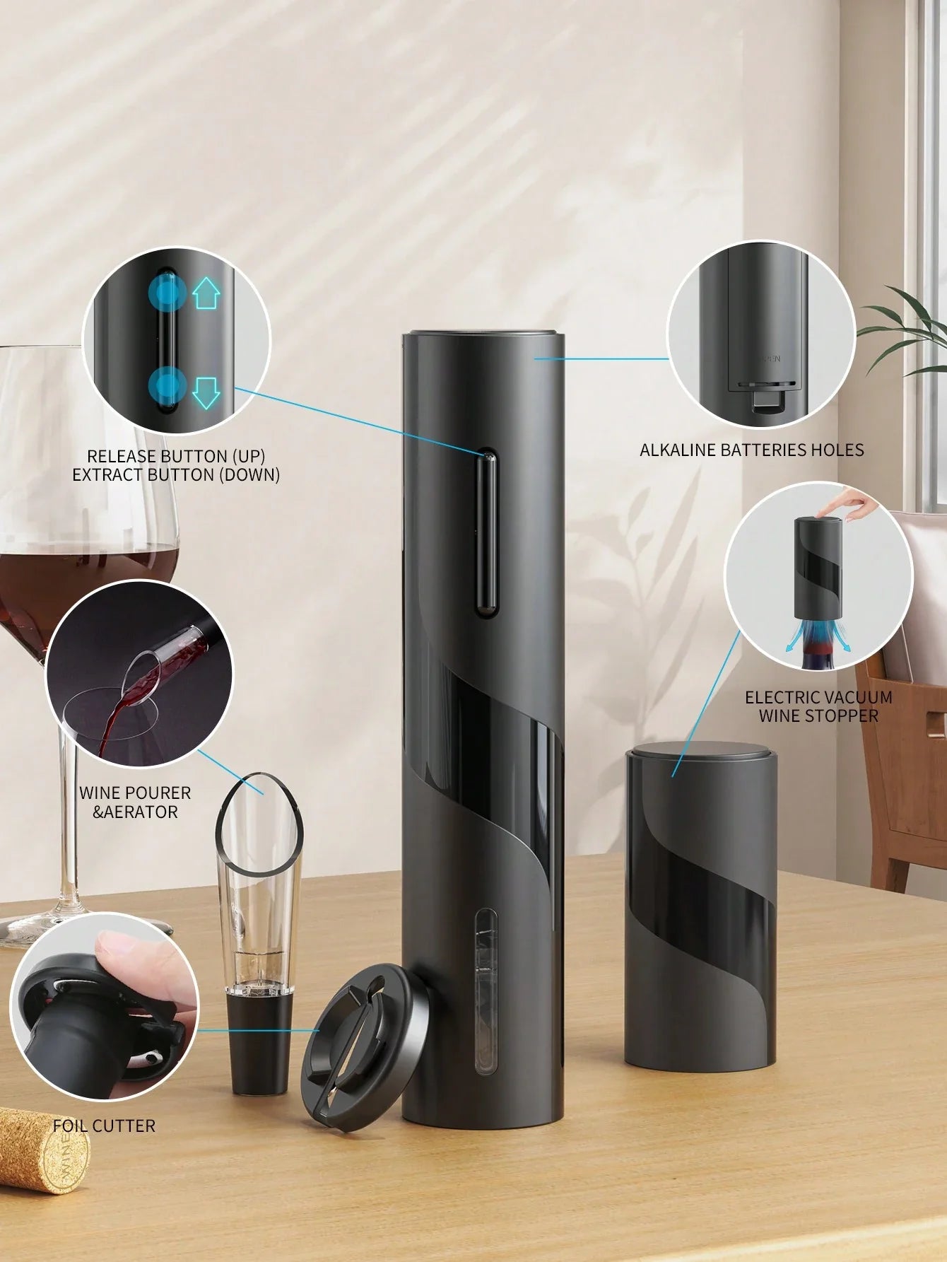 CLITON Electric Wine Opener Set