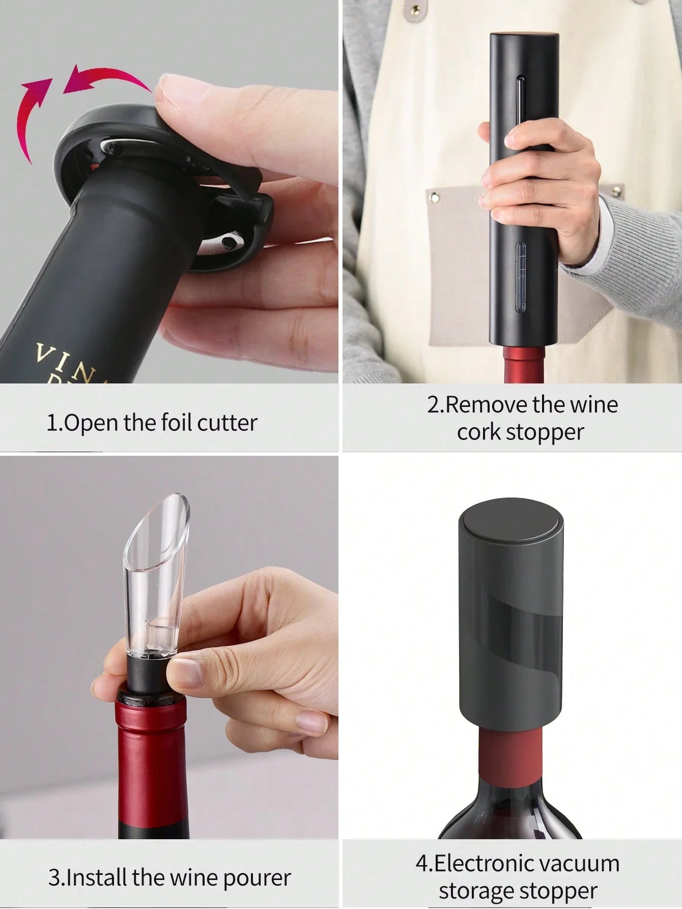 CLITON Electric Wine Opener Set