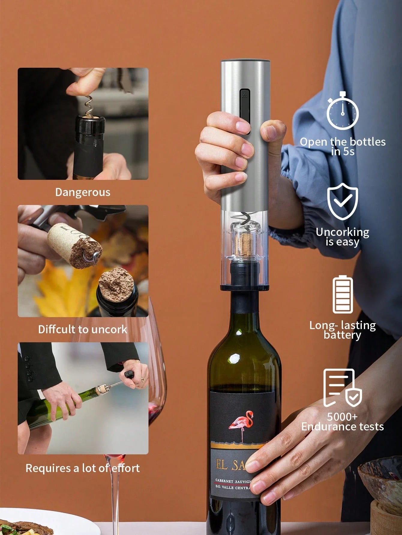 CLITON 6-in-1 Wine Opener