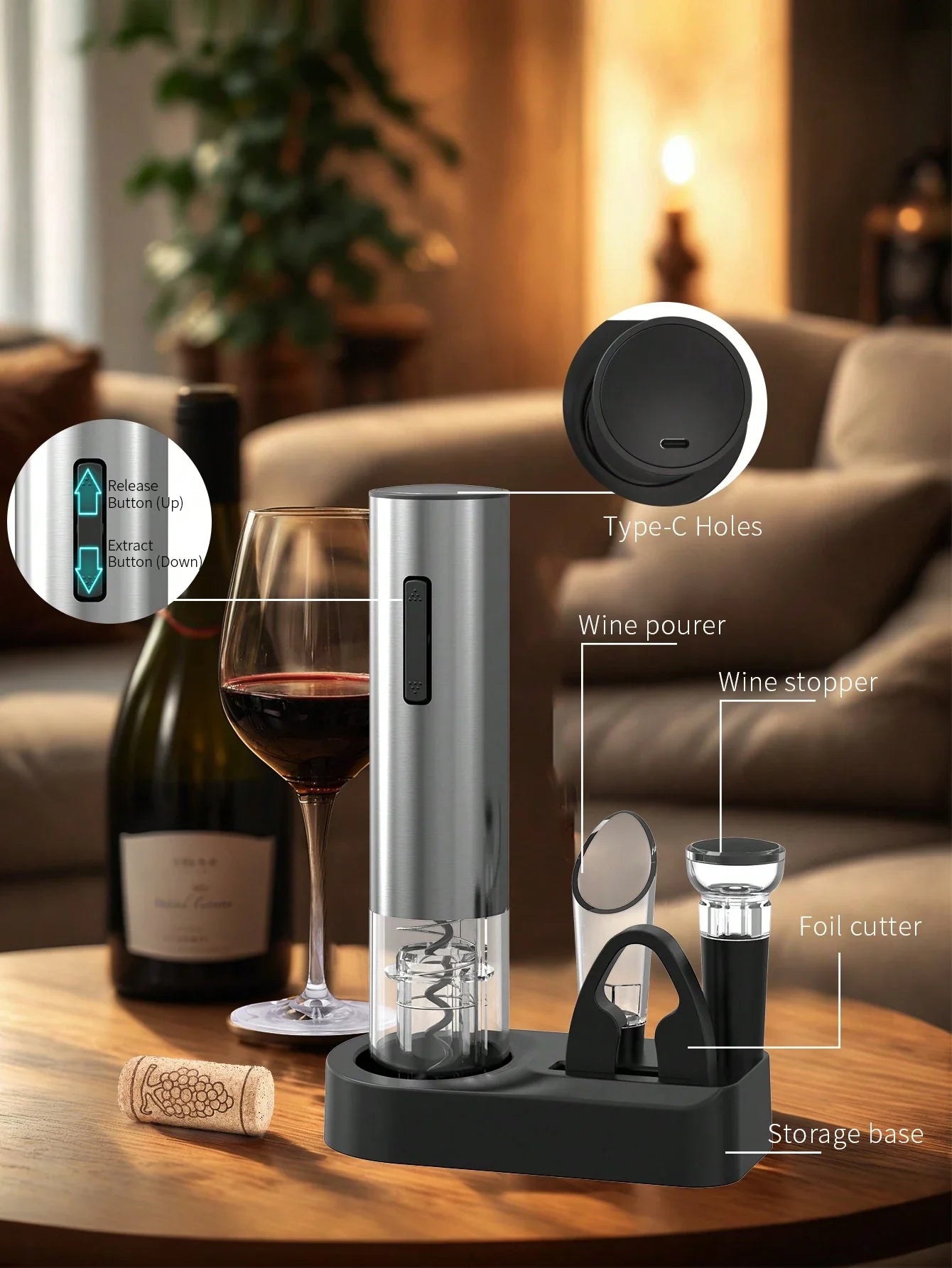 CLITON 6-in-1 Wine Opener